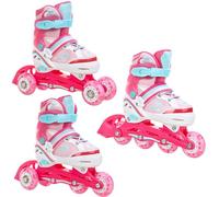 Roller en línea Zoya Rueda LED de 30 a 33 Niño/Rosa Mixta Tamaño Ajustable Raven