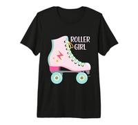 Roller Girl Skater Patinaje Retro Vintage Mujer 70s 80s 90s Camiseta Premium