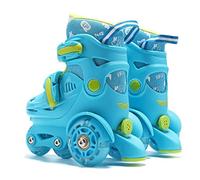 Roller Girls Roller - Zapatos De Patinaje Quad De Tamaño Ajustable, Calzado Unisex | Cómodo Deporte Protector, Portátil Exterior Interior De Dos Colores Patines Opcionales Para Niños Niñas Comple