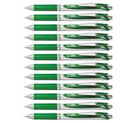 Roller retráctil Energel de color verde (paquete de 12)