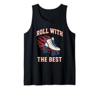 Roller Rink Crew Retro Skate Disco Vibes Pista Patinaje de vida Camiseta sin Mangas