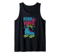 Roller Rink Crew Retro Skate Disco Vibes Pista Patinaje de Vida Camiseta sin Mangas