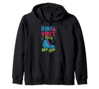 Roller Rink Crew Retro Skate Disco Vibes Pista Patinaje de Vida Sudadera con Capucha