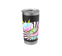 Roller Skate Girl 80s Pop Art Patines de ruedas Vaso térmico de acero inoxidable de doble pared