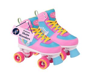 Roller Skates HUDORA Wonders en diferentes tallas - cómodos patines para niños con diseño genial - elegantes patines para niños y adolescentes - patines hechos de cuero sintético