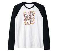 Roller Skating Wait For Me Retro Skateboarding Camiseta Manga Raglan