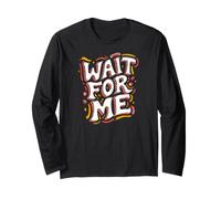 Roller Skating Wait For Me Retro Skateboarding Manga Larga