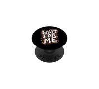 Roller Skating Wait For Me Retro Skateboarding PopSockets PopGrip Adhesivo