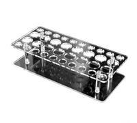 Rollerball Organizador de perfume con 36 ranuras en acrílico transparente, almacenamiento de maquillaje multifunción para tocador o encimera de baño