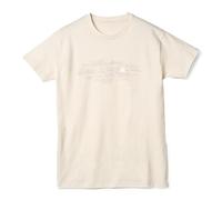 Rollerblade Camiseta 100% algodón, Corte Relajado, Estilo Patinador con Logotipo y Nubes, Unisex, Beige, XXL