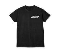 Rollerblade Camiseta 100% algodón, Corte Relajado, Estilo Patinador con Logotipo y Nubes, Unisex, Color Negro