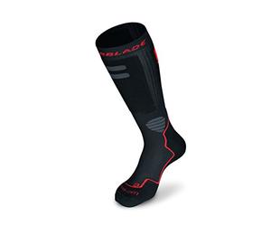 Rollerblade High Performance Sock (Men's), Black/Red, Large Calcetines para Hombre, Negro/Rojo, L