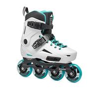 Rollerblade Lightning Urban - Patines en línea para Mujer, Color Blanco y Aguamarina