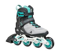 Rollerblade MACROBLADE 80W Patines en Línea Mujer Fitness Inliner, Gris/Azul Verde Verde 35/36