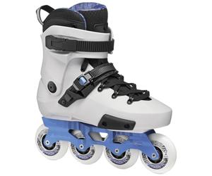 Rollerblade Patines en Línea Freeskate Twister XT - Máximo Control Urbano y Ajuste Preciso - Bota Rígida, Guía de Aluminio y Ruedas 80mm - Gris Claro/Violeta (42-42.5)