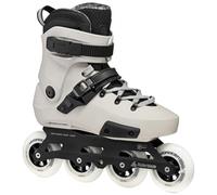 Rollerblade Patines Freeskate Urbanos Twister 90R - Agilidad Extrema y Configuración Rocker 4x90mm - Carcasa Rígida y Guía de Aluminio - White Smoke (Blanco/Negro) (43-44)