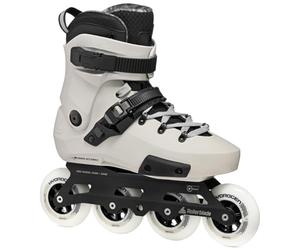 Rollerblade Patines Freeskate Urbanos Twister 90R - Agilidad Extrema y Configuración Rocker 4x90mm - Carcasa Rígida y Guía de Aluminio - White Smoke (Blanco/Negro) (42-42.5)