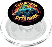 Rollin' en el camión Monstruo T-Rex de Sexto Grado de Sexto Grado PopSockets PopGrip para MagSafe