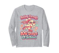 Rollin' Through 100 Days of School Cute Bunny Teacher Girl Manga Larga