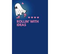 Rollin’ with Ideas - Ghost-Themed Notebook for Creative Minds: 6 x 9 inch, Lined Journal for Writing & School Notes, Navy Blue Cover, 180 Pages.