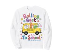 Rolling Back To School Cute Animals Bus First Day Sudadera