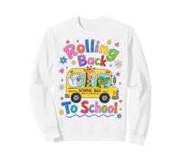 Rolling Back To School Cute Animals Bus First Day Sudadera
