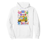 Rolling Back To School Cute Animals Bus First Day Sudadera con Capucha