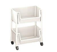 Rolling Book Cart - Compact Storage Organizer, Multi Layer Portable Cart, Slim Utility Narrow Spaces | Practical Mobile Storage Trolley for Bedroom Children's Room Home Play Area Small