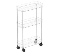 Rolling Car Warling - Carro Organizador De Baño Móvil | Carro De Almacenamiento Rodamiento De 3 Niveles Para Elementos Esenciales Del Baño | Organizador De Rodamiento Compacto