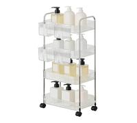 Rolling Cart - Carrito de almacenamiento de acrílico de varias capas con ruedas bloqueables para oficina, hogar, cocina, baño, baño, dormitorio, pantry Craft