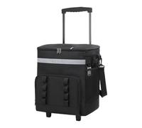 Rolling Cooler - Large Leakproof Ice Chest, 35L Waterproof Liner Cooler | Portable Outdoor Beverage Storage Chest, Durable Rolling Coolers Box with Handle For Beach Travel Picnic Fishing