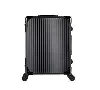 Rolling De Aluminio Maletín De Maquillaje Profesional Estuche para Maquilladores, Maquillaje De Tren Maleta con Ruedas, Estuche Cosmético con Luz LED, Fuente De Luz De 3 Colores, Negro (Color : Black