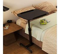 Rolling Desk Foldable Removable Laptop Table Bed Desk Notebook Stand Table Bedside Sofa Bed Adjustable Portable Computer Bedside Sofa Bed Laptop Cart (Color : Pink) (Black)