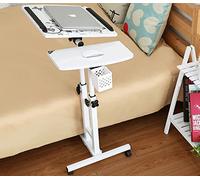 Rolling Desk Lifting Mobile Computer Desk Bedside Sofa Bed Notebook Desktop Stand Table Learning Desk Folding Laptop Table Adjustable Table Laptop Cart (Color : 02) (1)