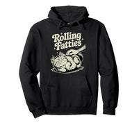 Rolling Fatties Cat Funny Cat Lover Kitten Owner cute Kitty Sudadera con Capucha