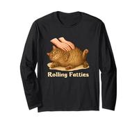 Rolling Fatties Funny Chubby Fat Tabby Cat Meme Lazy Cat Manga Larga
