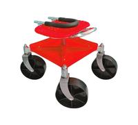 Rolling Garden Seat - Plegable Rolling Stool With Back Support | Ajustable Height Outdoor Work Chair With Tool Tray, 360° Swivel For Yard Lawn Patio Garage
