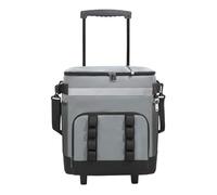 Rolling Ice Chest Wheeled Thermal Carrier | Oxford Fabric EVA Leakproof Insulated Container Extendable Trolley Detachable | Beach Picnic Fishing Camping Travel Patio Garden Shopping Outdoor Adventure