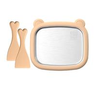 Rolling Ice Cream Maker - Cute Bear Style, Food-Grade Stainless Steel Pan, Manual Instant Cold Plate DIY Yogurt Tray | Portable Postre Roller Kit For Kitchen Kids Adults Party Family Fun