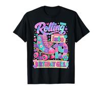 Rolling Into 19 Years Old Roller Skating Girl 19th Birthday Camiseta
