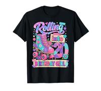 Rolling Into 20 Years Old Roller Skating Girl 20th Birthday Camiseta