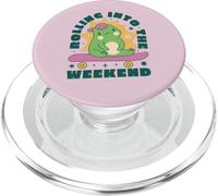 Rolling Into The Weekend Skateboard Frog Kawaii, Linda y Divertida PopSockets PopGrip para MagSafe