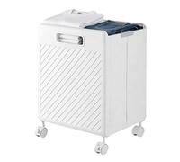 Rolling Laundry Basket | Foldable Storage with Handles | Large Laundry Basket on Wheels,for Bathroom Bedroom Living Room Nursery Home Apartment Garage Clothes Toy Bag