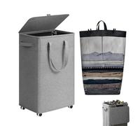 Rolling Laundry Hamper - 75L Large Storage Basket with Wheels & Removable Wash Bag, Heavy Duty Laundry Bin with Handle | Clothes Organizer for College Dorm, Apartment, Nursery & Holiday Guests