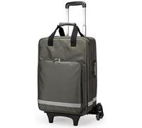 Rolling Medical Bag with Detachable Trolley,Portable First Aid Kit Bag,Large Capacity Multi Compartment Design,With Reflective Strips,for Nurses,Doctors(Green)