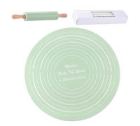 Rolling Pin - Met De Hojaldre Para Hornear De Silicona | Rollers De Conjunto | Esteras De Rodillos Antiadherentes Para Hornear | Pins De Rodillos De Profesionales Establecidos Para Fondant,