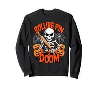 Rolling Pin of Doom Funny Baking Skeletons Halloween Sudadera