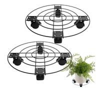 Rolling Plant Stand with Wheels,Planter Holder Trolley, Soporte de planta portátil, Sturdy Indoor Outdoor Garden Patio Balcony Support Caster Base for Plants