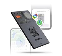 Rolling Square AirCard Pro Dual - Tag Localizador Android y Apple Compatible con Apple Find My y Google Android Find Hub, Smart Tag con Carga Inalámbrica ID Digital, Buscador de Llaves Cartera Gris 2x