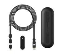 Rolling Square inCharge XL 300cm - Cable Usb c Carga Rapida 100W - Cargador Usb c Universal 6 en 1 para Dispositivos Moviles con Usb c + Cable Lightning y Micro Usb, para Regalo Hombre, Negro